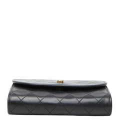 シャネル ココマーク マトラッセ ミニ チェーン ショルダーバッグ ブラック ゴールド ラムスキン メッキ レディース CHANEL 【中古】