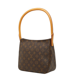 ルイ ヴィトン モノグラム ルーピングMM ショルダーバッグ ハンドバッグ M51146 ブラウン PVC レザー レディース LOUIS VUITTON 【中古】