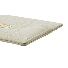 ディオール カロ フリージア カードケース S5130UWHC ベージュ レザー レディース Dior 【中古】