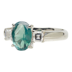Pt900 プラチナ アレキサンドライト アレキサンドライト1.622ct ダイヤ0.36ct リング 指輪 レディース 11.5号 【中古】