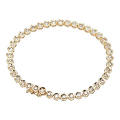K18YG イエローゴールド ダイヤモンド ダイヤ2.00ct テニスブレスレット ブレスレット レディース 【中古】