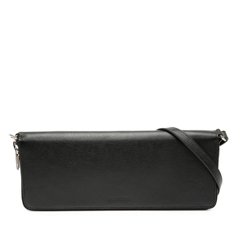 バレンシアガ LEASH CLUTCH ショルダーバッグ 658781 ブラック レザー レディース BALENCIAGA 【中古】