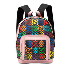 グッチ GGサイケデリック リュック デイパック バックパック 601296 ピンク マルチカラー PVC レザー レディース GUCCI 【中古】