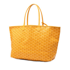 ゴヤール サンルイPM トートバッグ ショルダーバッグ イエロー系 PVC レザー レディース GOYARD 【中古】