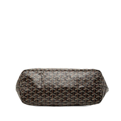 ゴヤール サンルイPM トートバッグ ブラック PVC レザー レディース GOYARD 【中古】