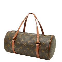 ルイ ヴィトン モノグラム パピヨン26 ハンドバッグ M51366 ブラウン PVC レザー レディース LOUIS VUITTON 【中古】