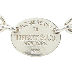 ティファニー リターントゥティファニー オーバルタグ チョーカー チェーン ネックレス SV925 シルバー レディース TIFFANY&Co. 【中古】
