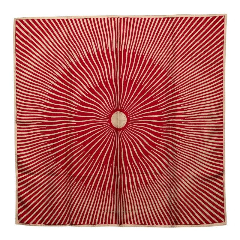 エルメス カレ90 La Maison Soleil ソレイユ ラ メゾン スカーフ レッド ベージュ シルク レディース HERMES 【中古】