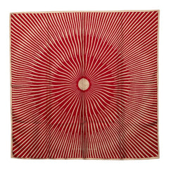 エルメス カレ90 La Maison Soleil ソレイユ ラ メゾン スカーフ レッド ベージュ シルク レディース HERMES 【中古】