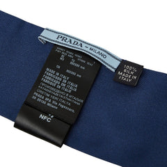 プラダ ピトレスク プリント リボンスカーフ 1FF008 ブルー グリーン シルク レディース PRADA 【中古】