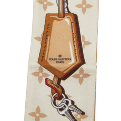 ルイ ヴィトン モノグラム バンドーBB アルティメット スカーフ M79588 ベージュ マルチカラー シルク レディース LOUIS VUITTON 【中古】