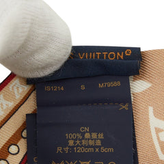 ルイ ヴィトン モノグラム バンドーBB アルティメット スカーフ M79588 ベージュ マルチカラー シルク レディース LOUIS VUITTON 【中古】