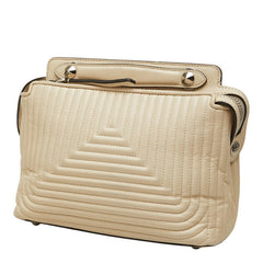 フェンディ ドットコム クリック チェーン ショルダーバッグ 8BN299 アイボリー系 レザー レディース FENDI 【中古】