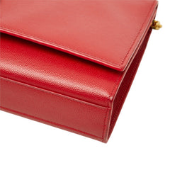 サンローラン ケイト 斜め掛け チェーン ショルダーバッグ レッド ゴールド レザー レディース SAINT LAURENT 【中古】