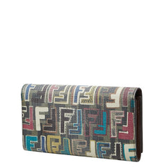 フェンディ ズッカ 長財布 マルチカラー PVC レザー レディース FENDI 【中古】