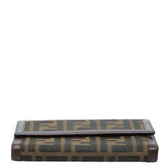 フェンディ ズッカ 長財布 2804-30858 ブラウン キャンバス レザー レディース FENDI 【中古】
