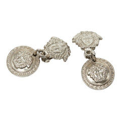 ヴェルサーチェ メデューサ ロゴ イヤリング シルバー メタル レディース VERSACE 【中古】