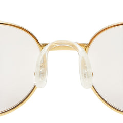 グッチ ボストン UVカット サングラス GG0872S ゴールド アイボリ プラスチック メッキ レディース GUCCI 【中古】