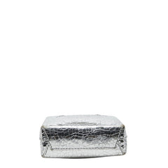 バレンシアガ ショッピング フォンホルダー ハンドバッグ ショルダーバッグ 593826 シルバー ブラック レザー レディース BALENCIAGA 【中古】