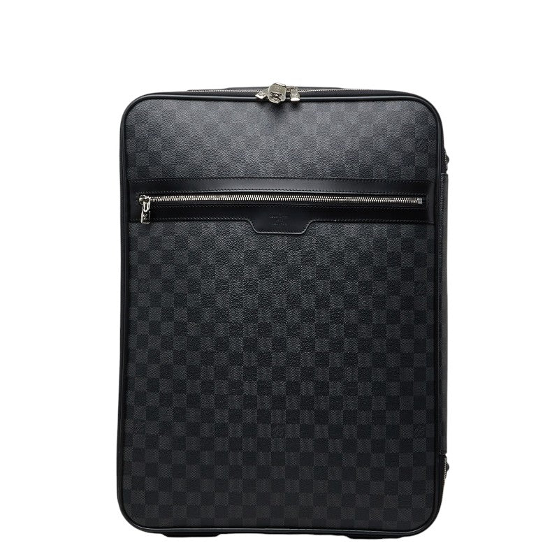 ルイ ヴィトン ダミエ グラフィット ペガス55 キャリーバッグ スーツケース N23299 ブラック グレー PVC レザー メンズ LOUIS VUITTON 【中古】