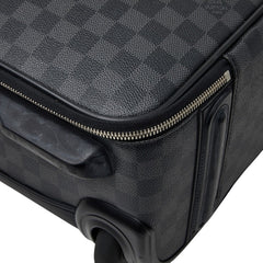 ルイ ヴィトン ダミエ グラフィット ペガス55 キャリーバッグ スーツケース N23299 ブラック グレー PVC レザー メンズ LOUIS VUITTON 【中古】