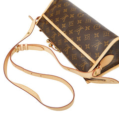 ルイ ヴィトン モノグラム ポパンクール ロン 斜め掛け ショルダーバッグ M40008 ブラウン PVC レザー レディース LOUIS VUITTON 【中古】