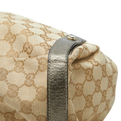 グッチ GGキャンバス アビー ハンドバッグ トートバッグ 130736 ベージュ ブラウン系 キャンバス レザー レディース GUCCI 【中古】