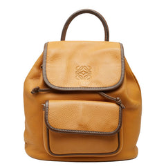 ロエベ アナグラム リュック バックパック ブラウン系 レザー レディース LOEWE 【中古】