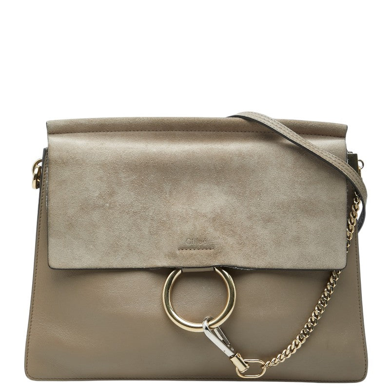 クロエ フェイ 斜め掛け ショルダーバッグ ベージュ レザー スウェード レディース Chloe 【中古】