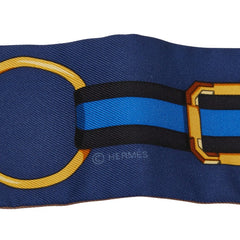 エルメス ツイリー Grand Tralala グラン トゥラララ スカーフ ネイビー ベージュ系 シルク レディース HERMES 【中古】
