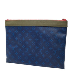 ルイ ヴィトン モノグラム パシフィック ポシェット アポロ クラッチバッグ M63047 ブルー PVC レザー メンズ LOUIS VUITTON 【中古】