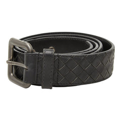 ボッテガヴェネタ イントレチャート ベルト サイズ 95/33 ブラック レザー メンズ BOTTEGAVENETA 【中古】