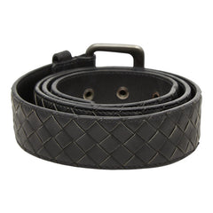 ボッテガヴェネタ イントレチャート ベルト サイズ 95/33 ブラック レザー メンズ BOTTEGAVENETA 【中古】