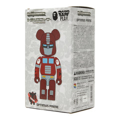 メディコムトイ ベアブリック200％ TRANSFORMERS OPTIMUS PRIME BAPE RED フィギュア 未開封 レッド メンズ MEDICOM TOY 【中古】
