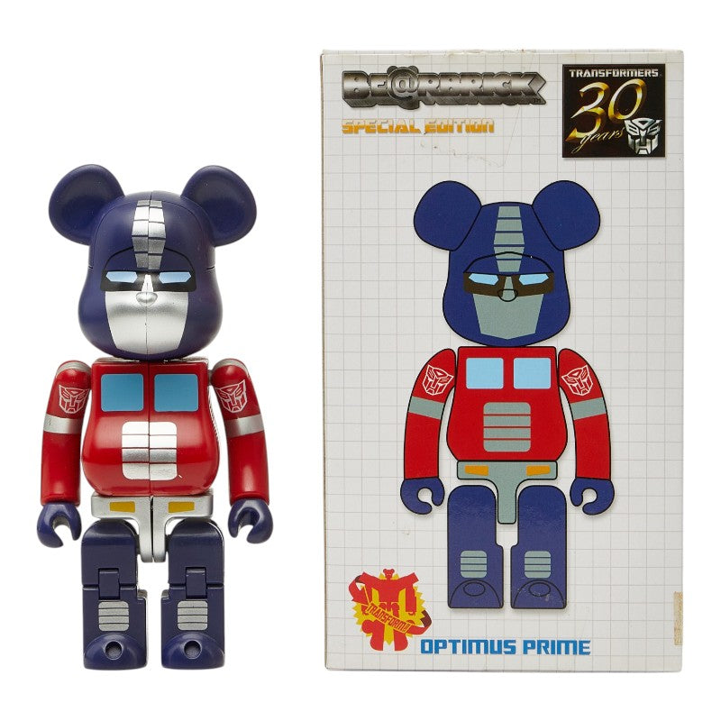 メディコムトイ ベアブリック200％ TRANSFORMERS OPTIMUS PRIME フィギュア おもちゃ 置物 ネイビー レッド メンズ MEDICOM TOY 【中古】