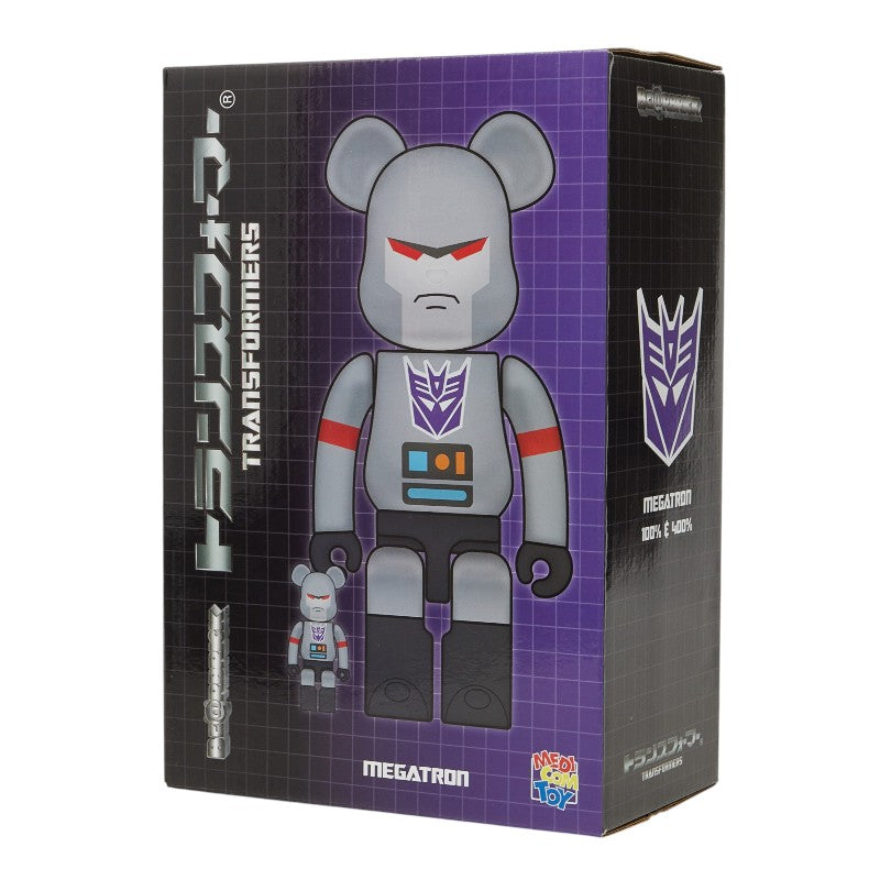 メディコムトイ ベアブリック 100%＆400％ トランスフォーマー MEGATRON フィギュア 未開封 グレー メンズ MEDICOM TOY 【中古】