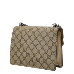 グッチ GGスプリーム ディオニュソス チェーン ショルダーバッグ 421970 ベージュ ブラウン PVC スウェード レディース GUCCI 【中古】
