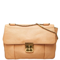 クロエ エルシー チェーン ショルダーバッグ ピンクオレンジ レザー レディース Chloe 【中古】