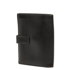エルメス ベアンコンパクト 二つ折り財布 ブラック カーフ レディース HERMES 【中古】