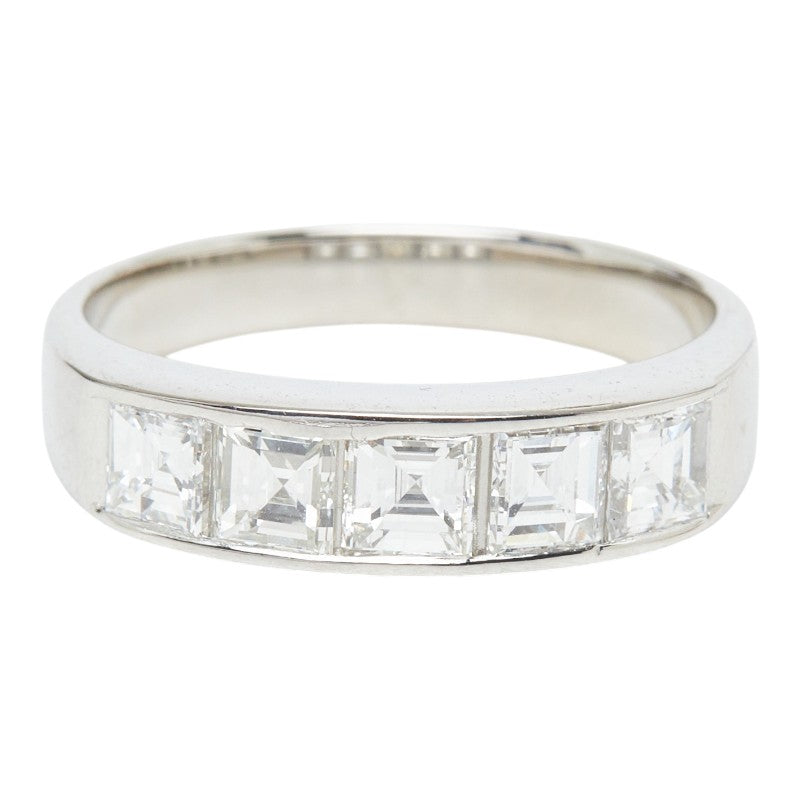 Pt900 プラチナ ダイヤモンド ダイヤ1.26ct 一文字リング リング 指輪 レディース 11号 【中古】