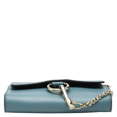 クロエ フェイ 斜め掛け ショルダーバッグ ブルー系 レザー レディース Chloe 【中古】