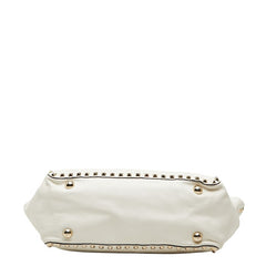 ヴァレンティノ ガラヴァーニ ロックスタッズ ハンドバッグ ショルダーバッグ 2WAY BS-C195BOL1 ホワイト レザー レディース VALENTINO 【中古】