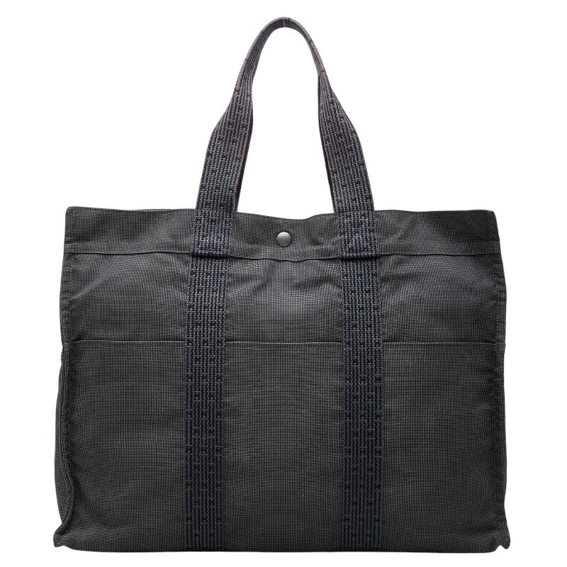 エルメス エールラインGM トートバッグ ハンドバッグ グレー キャンバス レディース HERMES 【中古】
