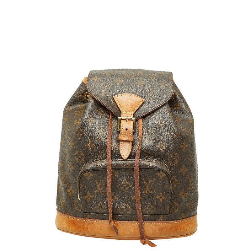 ルイ ヴィトン モノグラム モンスリMM リュック バックパック M51136 ブラウン PVC レザー レディース LOUIS VUITTON 【中古】