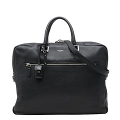 サンローラン サック ド ジュール ブリーフケース ビジネスバッグ 528744 ブラック レザー メンズ SAINT LAURENT 【中古】
