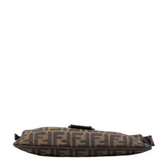 フェンディ ズッカ ショルダーバッグ ブラウン キャンバス レザー レディース FENDI 【中古】