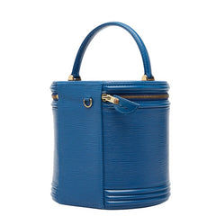 ルイ ヴィトン エピ カンヌ ハンドバッグ バニティバッグ M48035 トレドブルー レザー レディース LOUIS VUITTON 【中古】