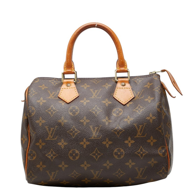 ルイ ヴィトン モノグラム スピーディ25 ミニボストンバッグ ハンドバッグ M41528 ブラウン PVC レザー レディース LOUIS VUITTON 【中古】