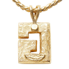 ジバンシー Gロゴ ペンダント ネックレス ゴールド メッキ ラインストーン レディース Givenchy 【中古】