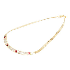 ジバンシー ネックレス ゴールド レッド メッキ ラインストーン レディース Givenchy 【中古】